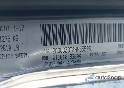 2017 Dodge Challenger R/T from USA, damaged, VIN 2C3CDZBT8HH555061